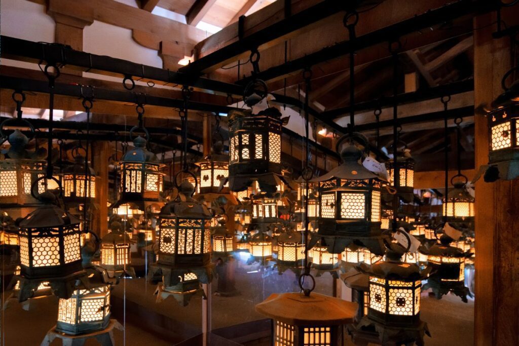 Kasuga Taisha Shrine Illuminated by Lanterns