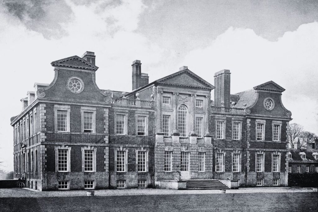 Vintage photo of Raynham Hall in Norfolk, England