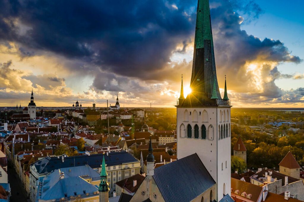 Tranquil Sunset View from Tallinn's Old Town