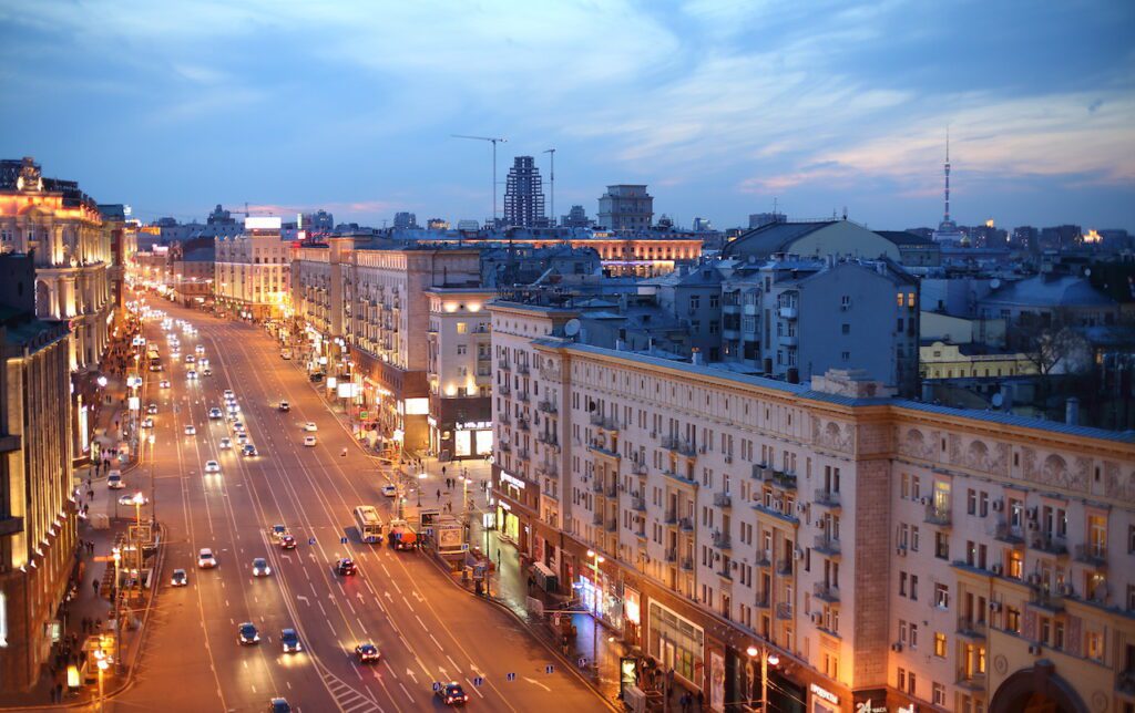 night walk in moscow