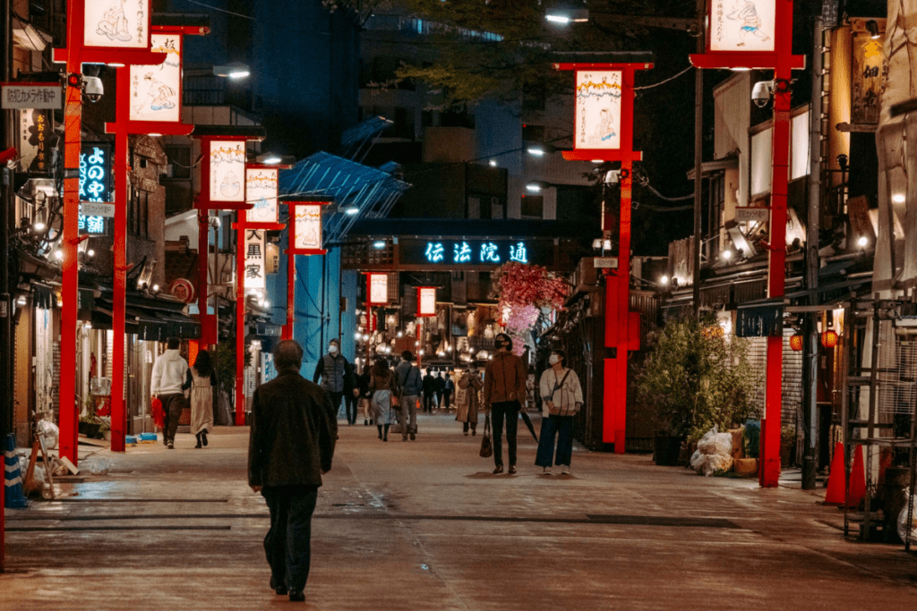 a night in asakusa_dembo-in-dori