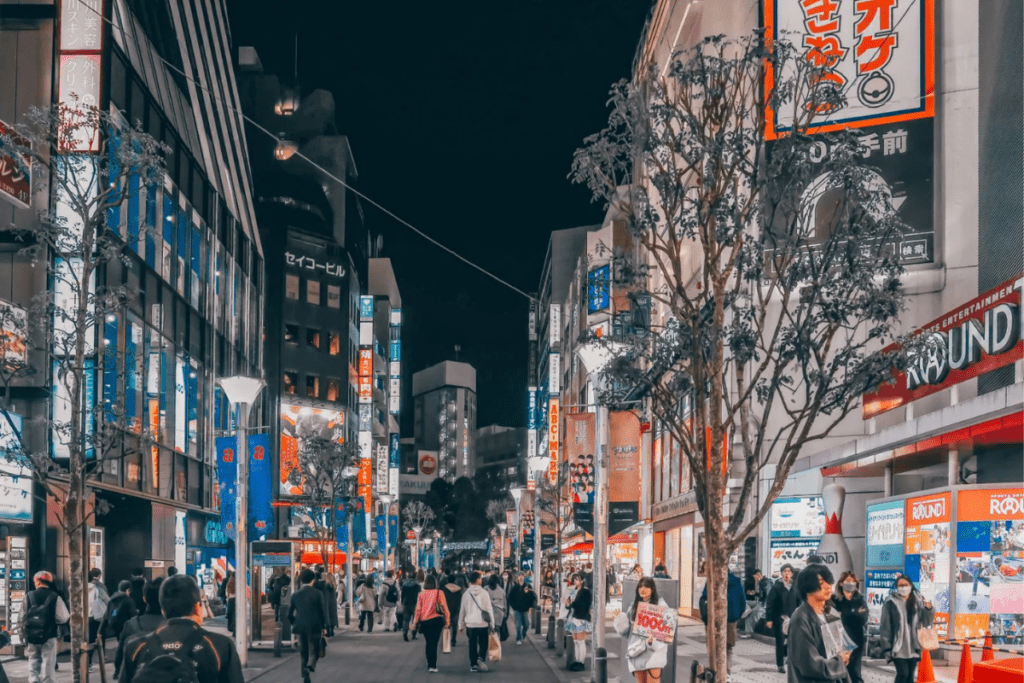 night in ikebukuro street