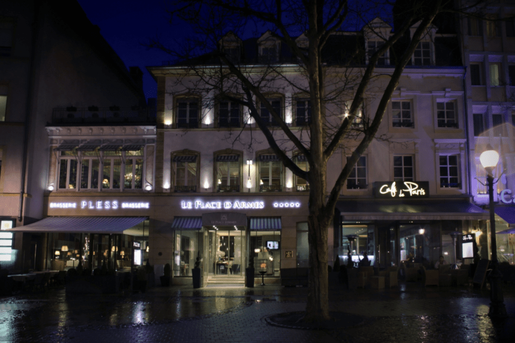 nightlife in luxembourg - dinner in place d'armes