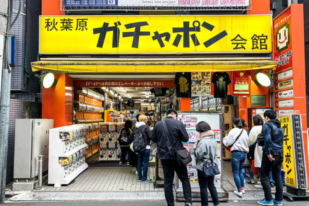 akihabara at night - gachapon hall